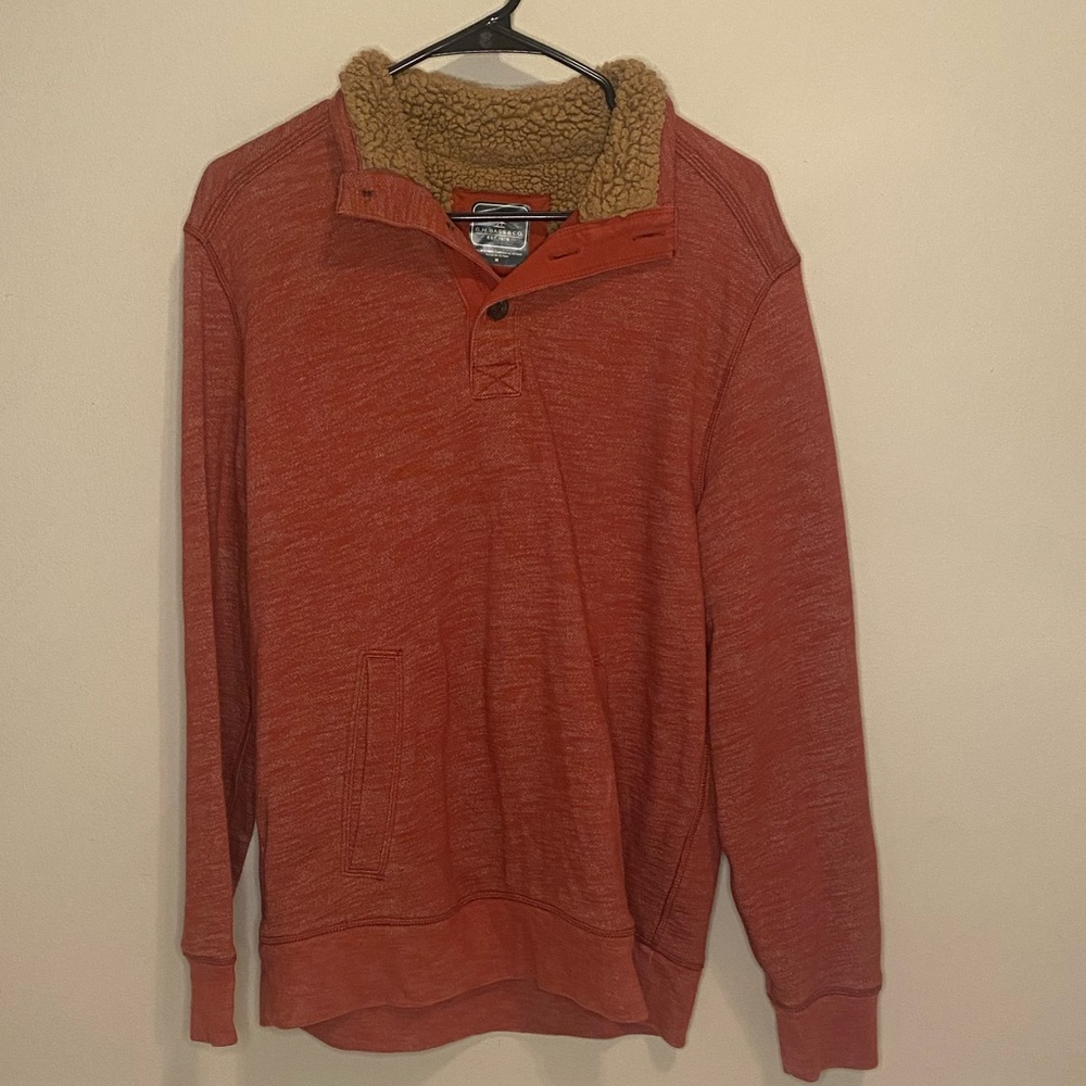 G.H Bass & CO. Burnt Orange Henley Pullover medium